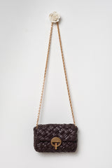 Borsa mini in pelle chocolat