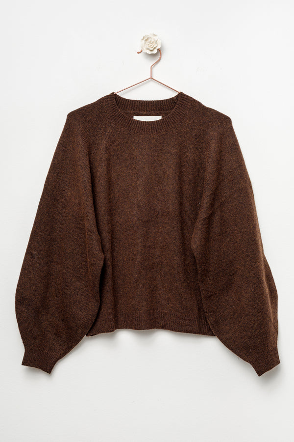 Maglione oversize caffè