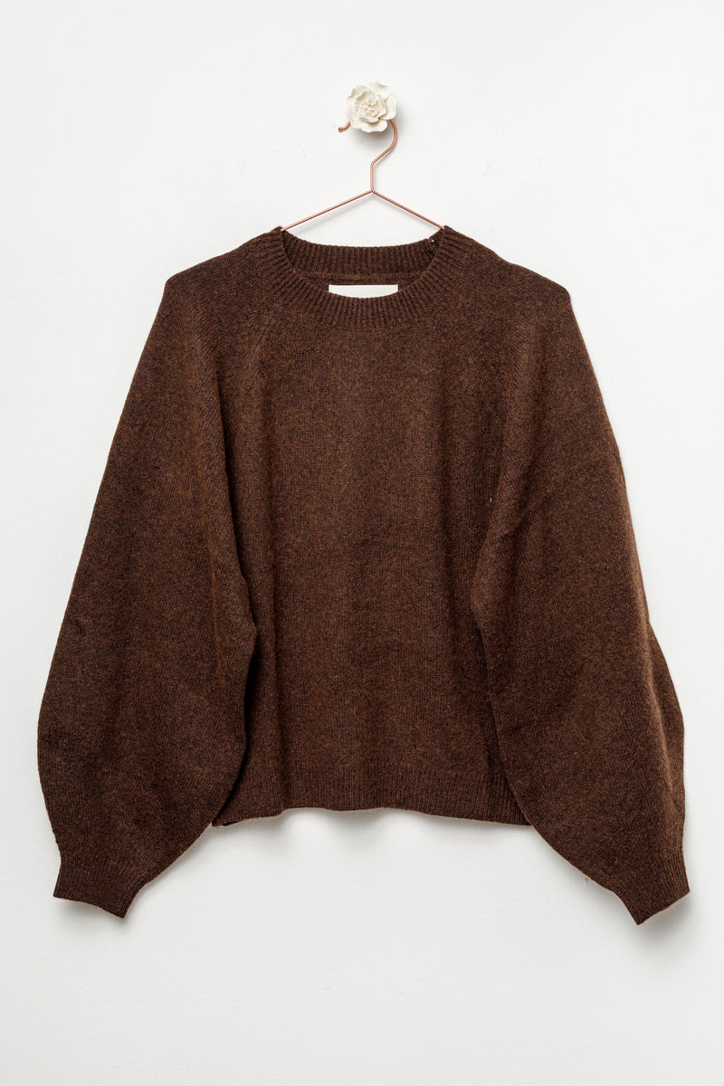 Maglione oversize caffè