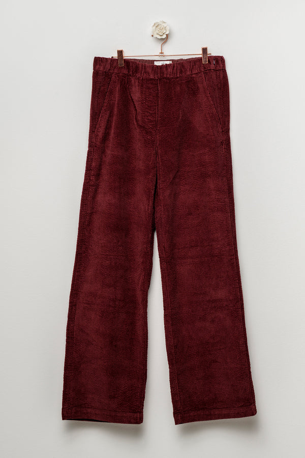 Pantaloni in velluto taglio dritto