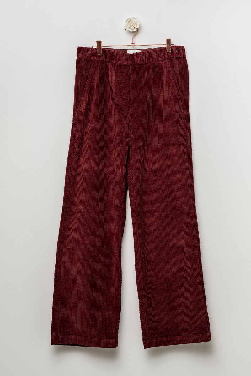 Pantaloni in velluto taglio dritto