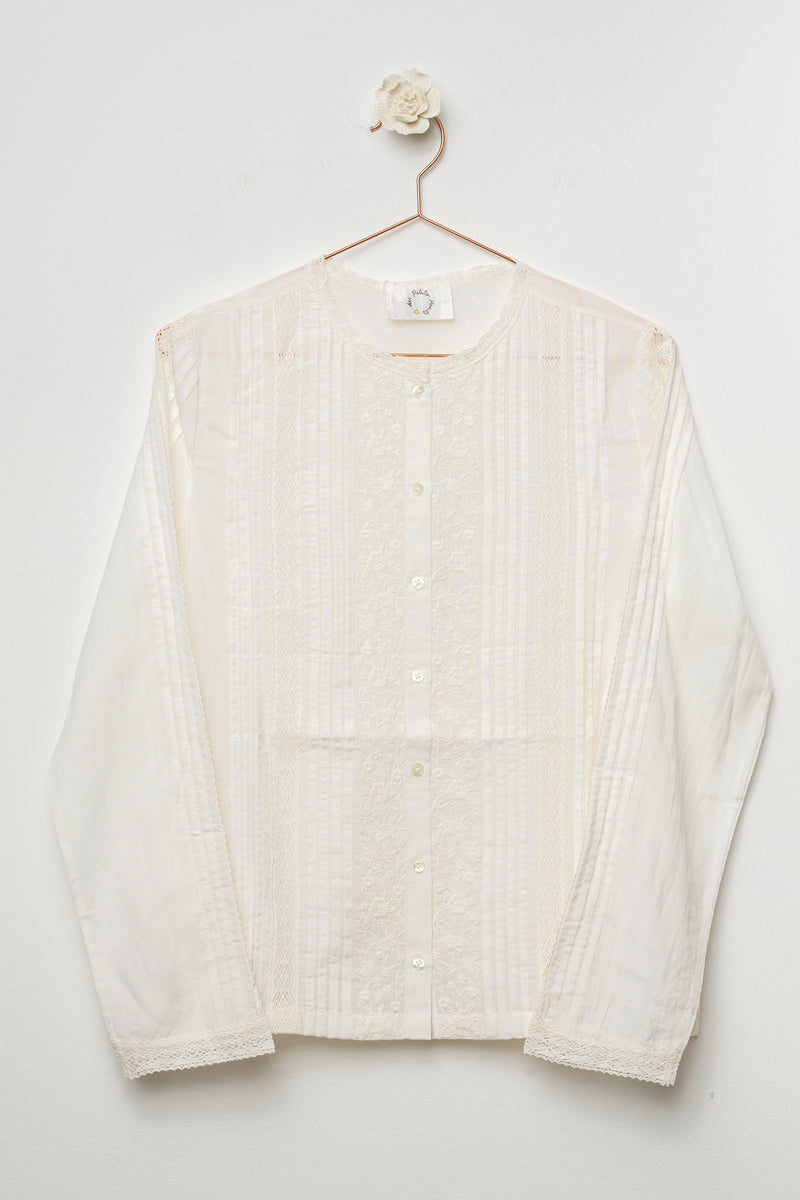 Blusa in voile di cotone