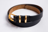Black leather belt