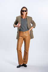 PANTALONE IN PELLE CARAMELLO