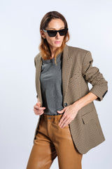 PANTALONE IN PELLE CARAMELLO