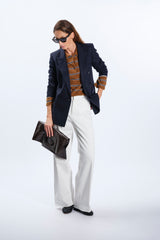 JEANS GAMPA AMPIA BIANCO