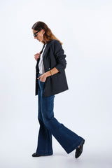 JEANS VITA ALTA E GAMBA SVASATA