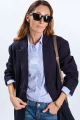 BLAZER double-breasted RELAXED NAVY