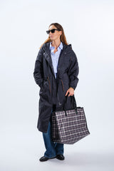 CHECKED TOTE BAG