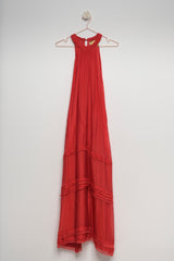 Abito in chiffon corallo