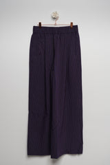 Pantalone gessato in popeline di cotone