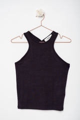 TOP BLU NOTTE INCROCIO