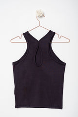 TOP BLU NOTTE INCROCIO