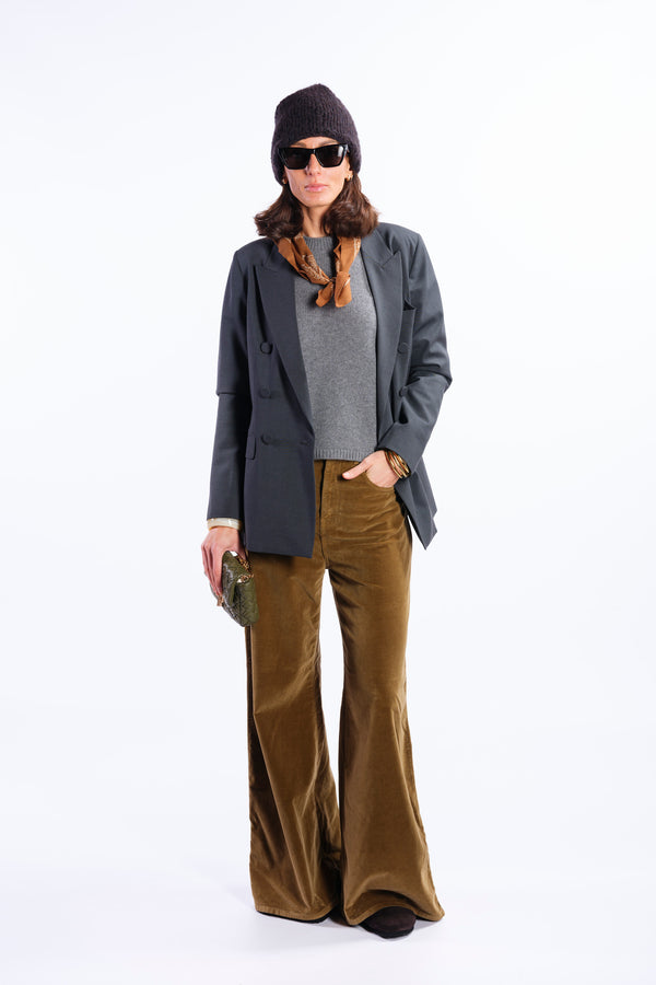 Pantalone in velluto a palazzo