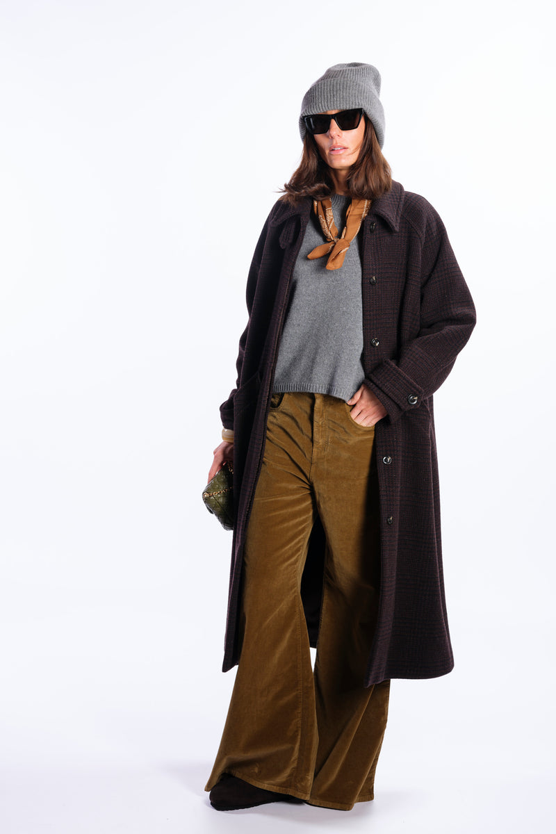 Velvet palazzo pants