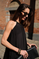 Abito in chiffon nero