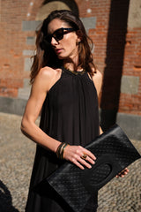 Abito in chiffon nero