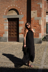 Abito in chiffon nero