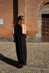 Abito in chiffon nero