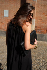 Abito in chiffon nero