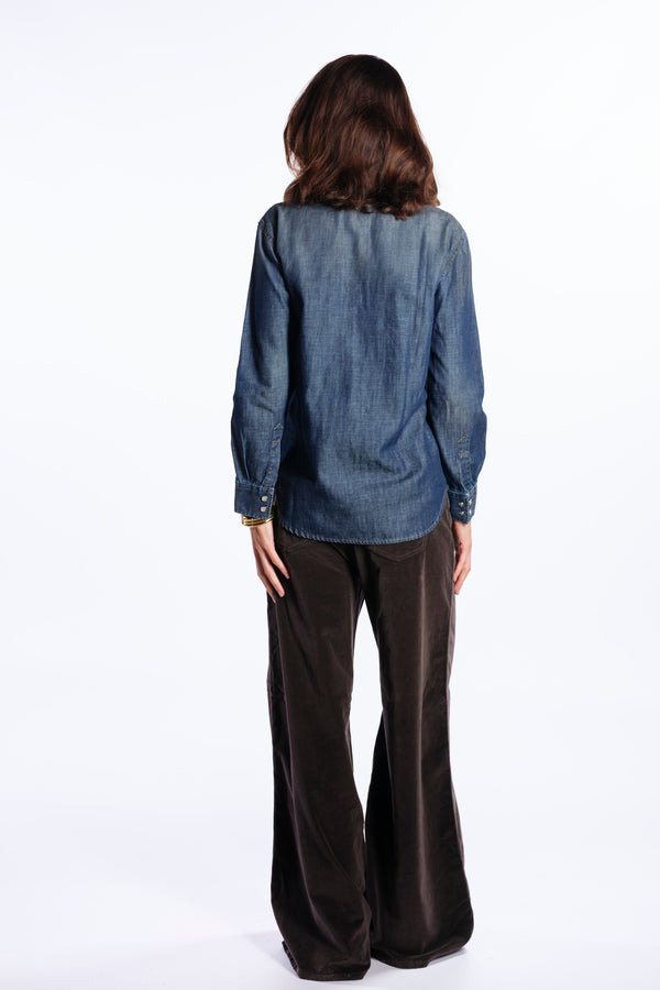 Velvet brown palazzo pants