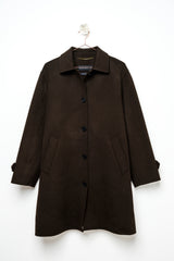 SHORT COAT IN MILITARY GREEN WOOL