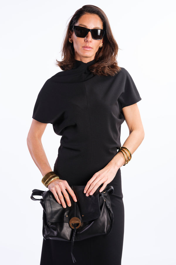 Borsa in pelle nera