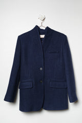 Cappotto corto blu