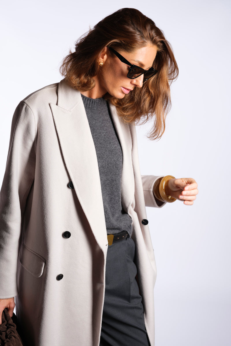 Cappotto doppiopetto in lana