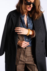 Cappotto doppiopetto antracite