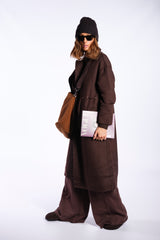 Cappotto midi cioccolato