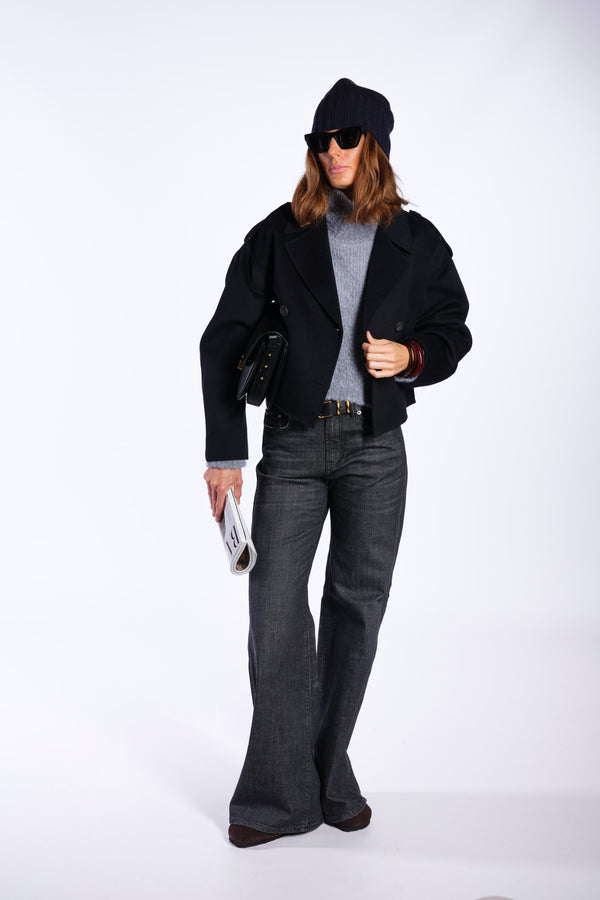 jeans wide leg  nero