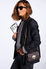 Borsa mini in pelle chocolat