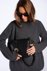Borsa in pelle nera