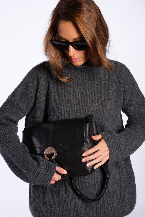 Borsa in pelle nera