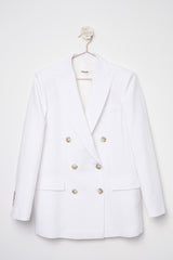 Pantalone misto lino off white