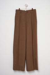 Blazer misto lino camel brown