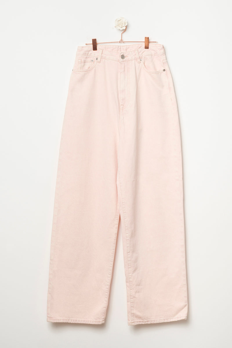 JEANS GAMBA ampia light rose