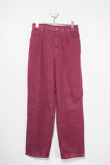 pants in burgundy velvet