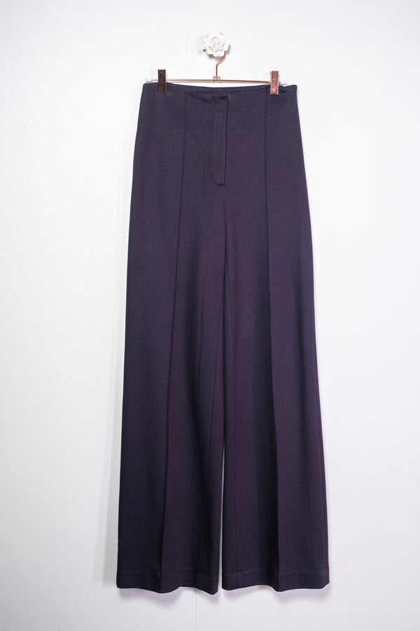 Pantalone fluido blu notte