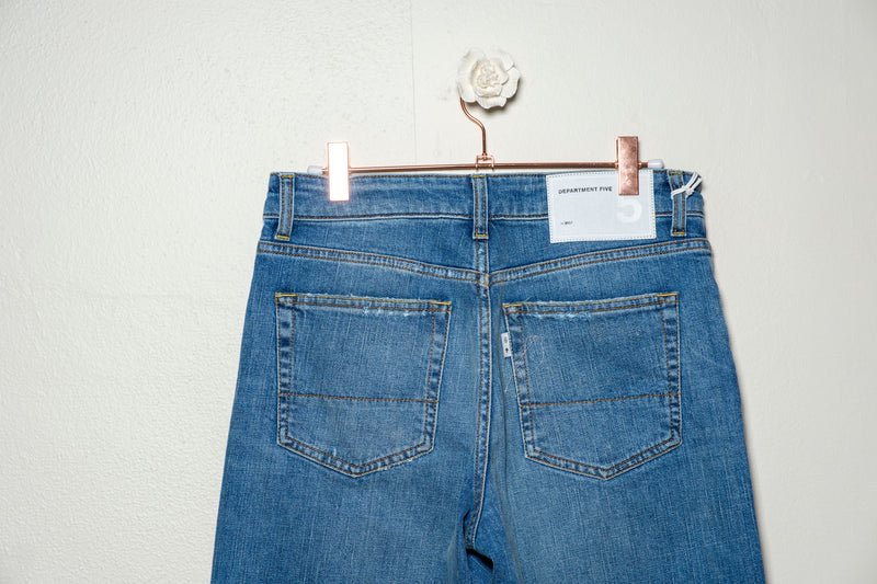 Raw-cut wide leg jeans