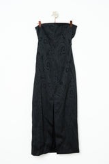 ABITO BUSTIER NERO STAMPA