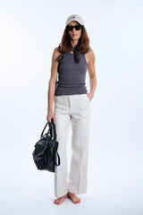 pants embroidered denim