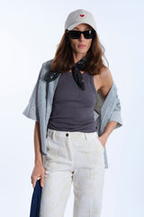 pants embroidered denim