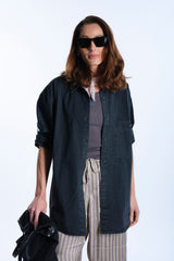 Striped Bermuda shorts