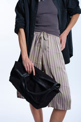 Striped Bermuda shorts