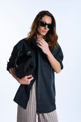 Striped Bermuda shorts