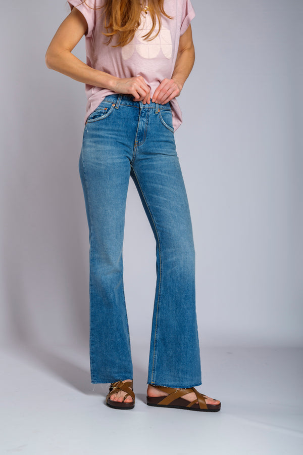 Raw-cut Flare jeans 