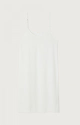 WHITE LINEN MIXED DRESS