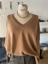 V-neck sweater in pure cashmere